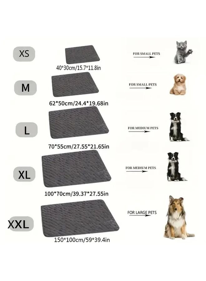 Dark Gray Pet Cage Mat 70x55cm Easy Clean Soft Breathable Anti Slip Indoor Mat For Cats Dogs - Image 2